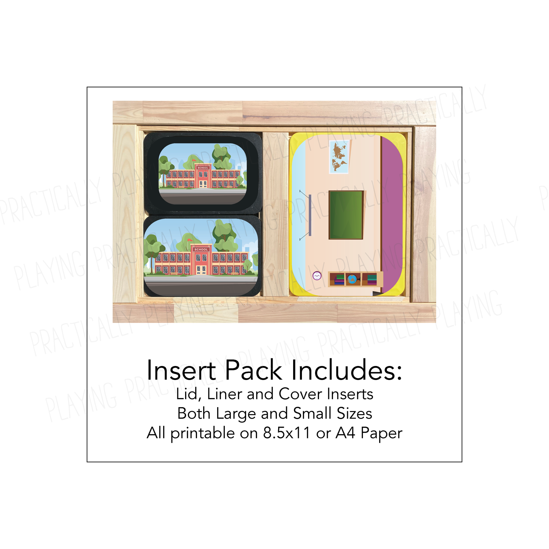 Time Insert Paper Time for School Printable Insert Pack – Practically Playing