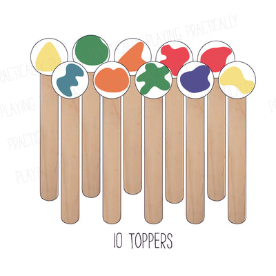 Colorful Craft Stick Covers and Toppers 5