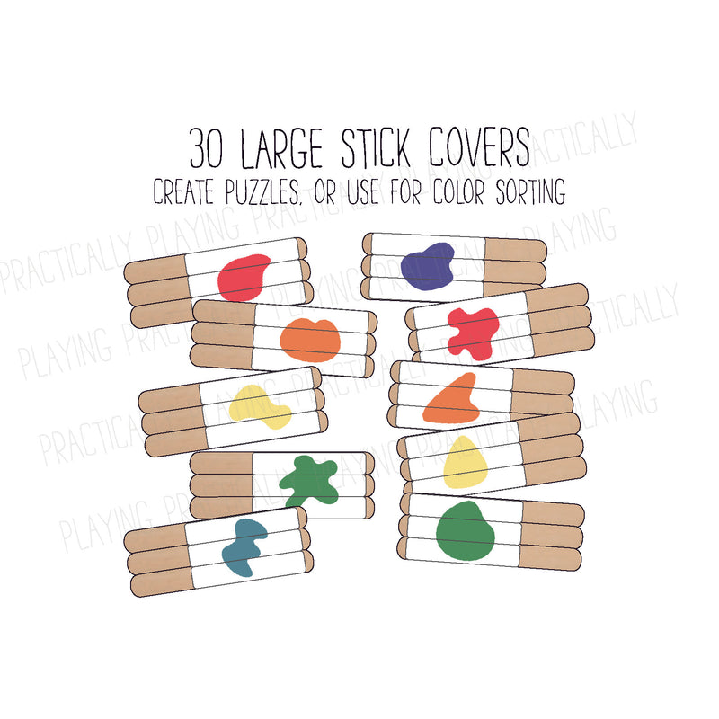 Colorful Craft Stick Covers and Toppers 5