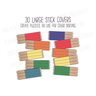Colorful Craft Stick Covers and Toppers 6