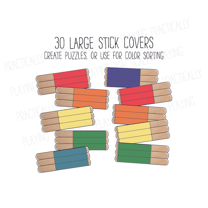 Colorful Craft Stick Covers and Toppers 6