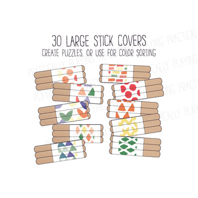 Colorful Craft Stick Covers and Toppers 2