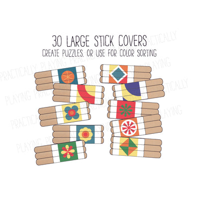 Colorful Craft Stick Covers and Toppers 3