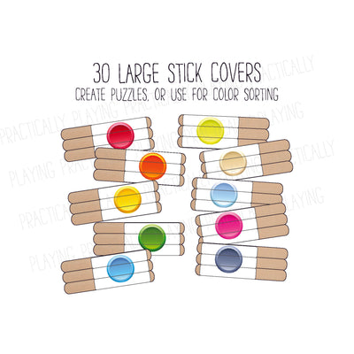 Colorful Craft Stick Covers and Toppers 1