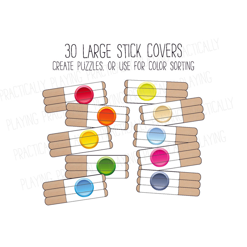 Colorful Craft Stick Covers and Toppers 1