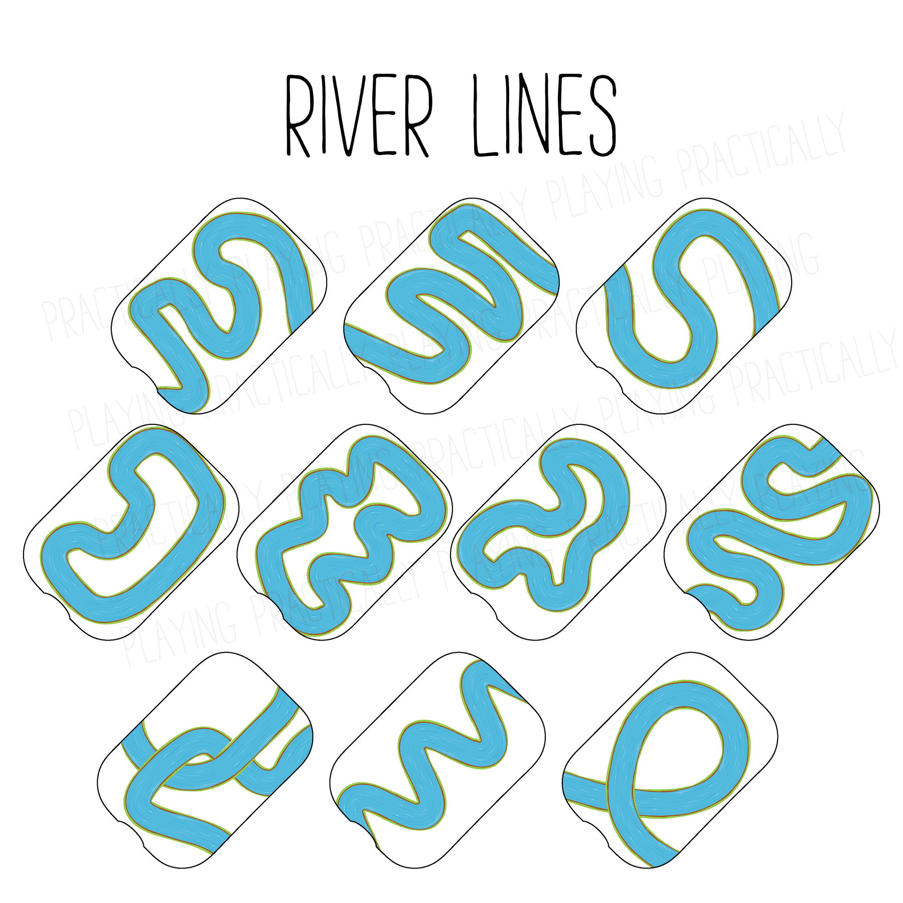 River Line Pattern River Lines Printable Insert Pack – Practically Playing