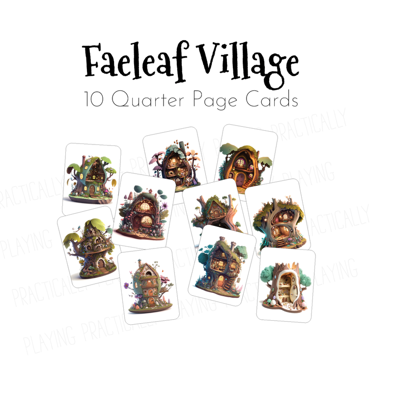 Fairy Village- Faeleaf Village Insert, Poster or PlayBoard Pack
