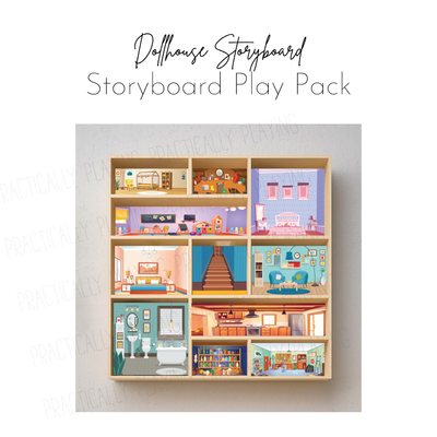Doll House Story Board Shelf with Wrappables