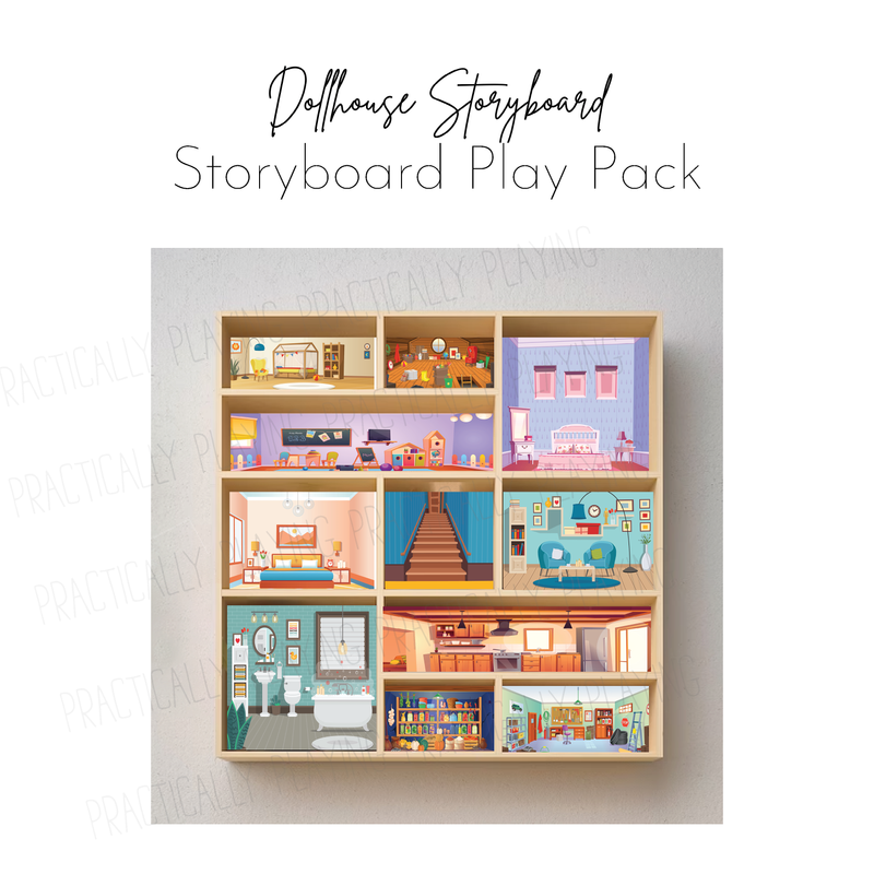Dollhouse Story Board Shelf with Wrappables
