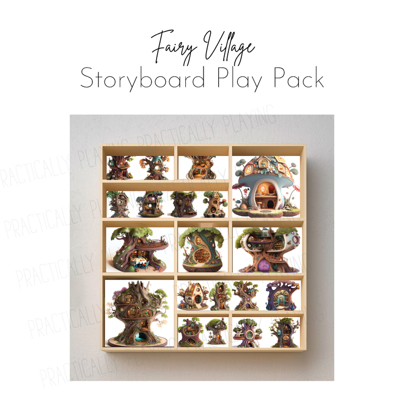 Whisperwood Village Story Board Shelf with Wrappables- Print and Cut
