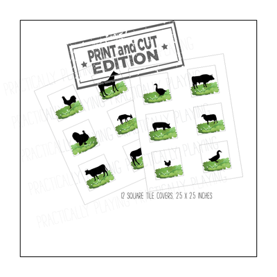 Farm Animal Silhouettes Constructable Mini Pack - Cricut Print and Cut Compatible