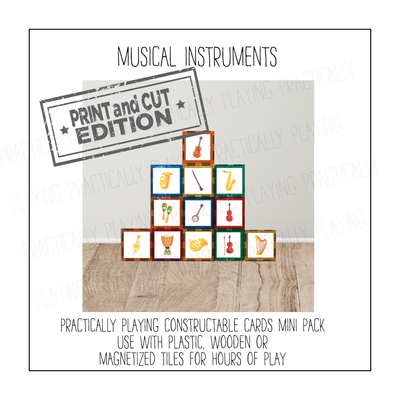 Musical Instruments Constructable Mini Pack - Cricut Print and Cut Compatible