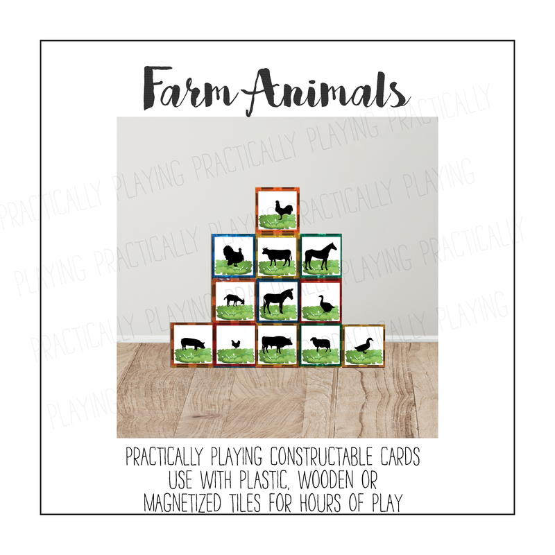Farm Animal Silhouettes Constructable Mini Pack