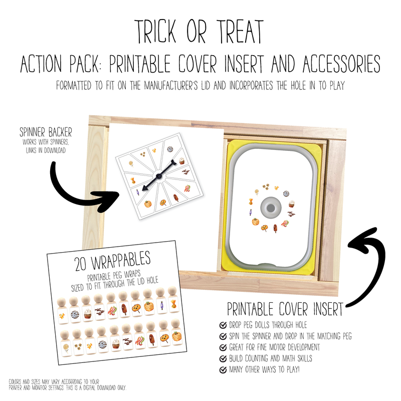 Trick or Treat Printable Cover Action Pack