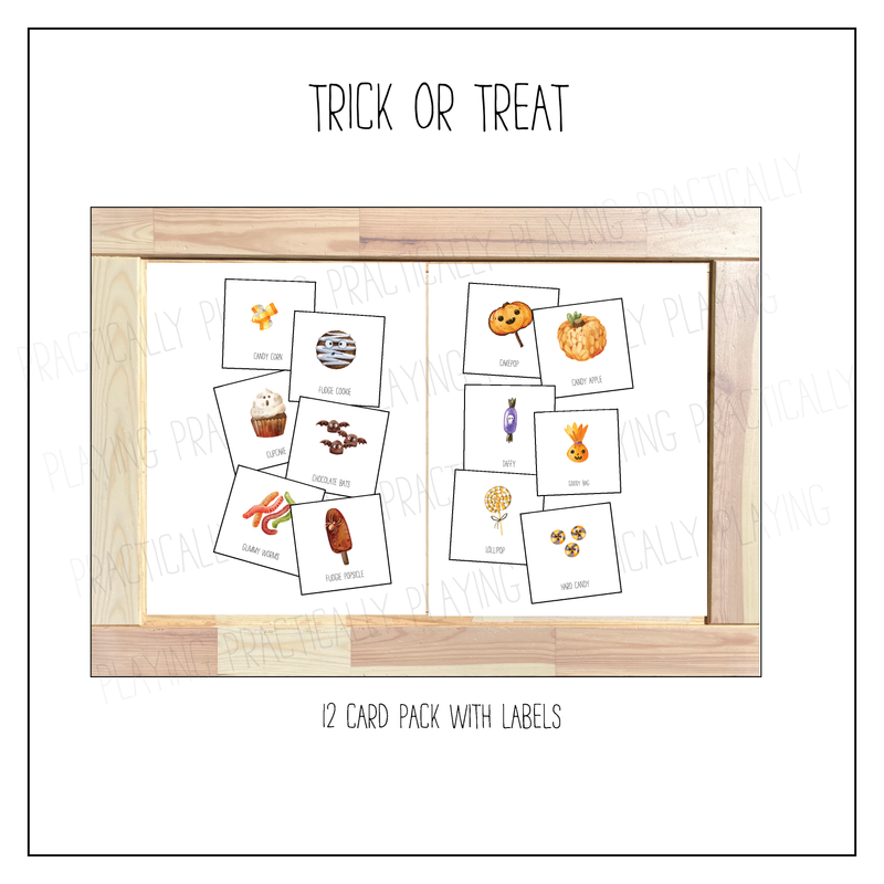 Trick or Treat Labeled Cards