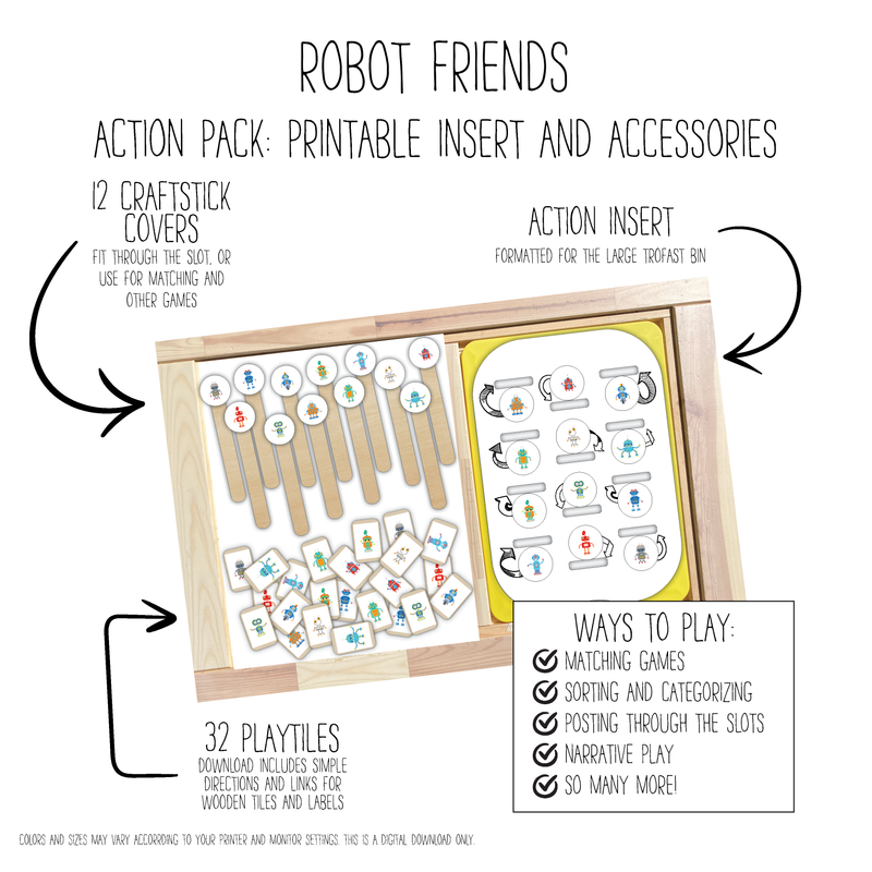 Robot Friends 12 Slot Action Pack
