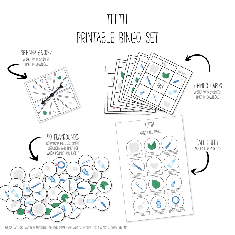 Teeth Bingo Game Pack