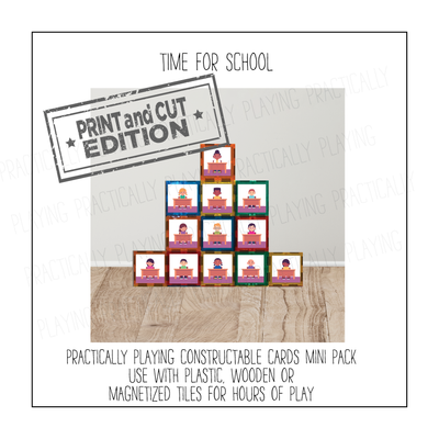 Time for School Constructable Mini Pack - Cricut Print and Cut Compatible