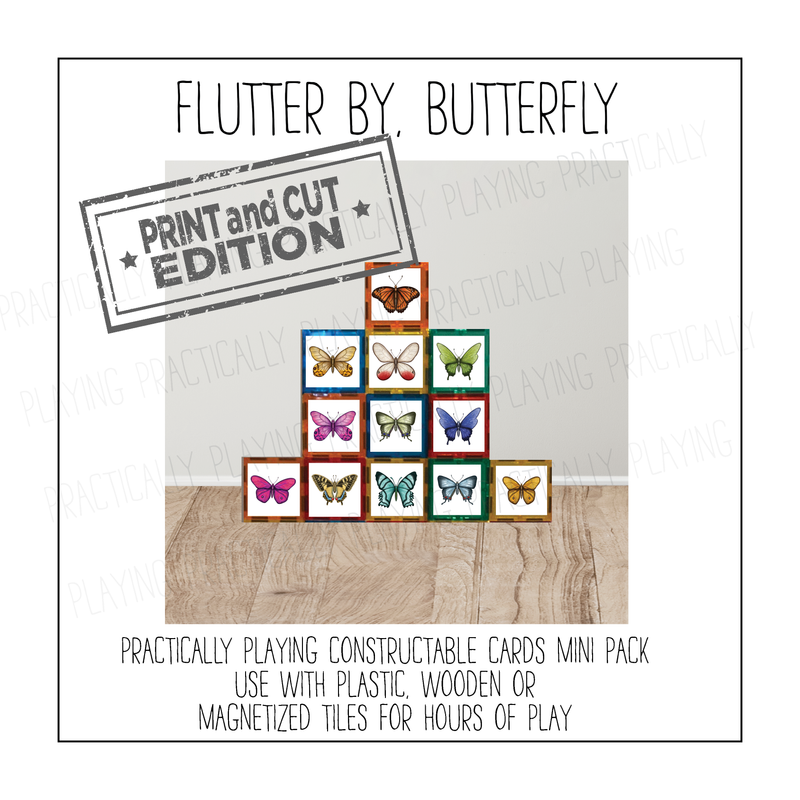 Flutter By, Butterfly Constructable Mini Pack - Cricut Print and Cut Compatible