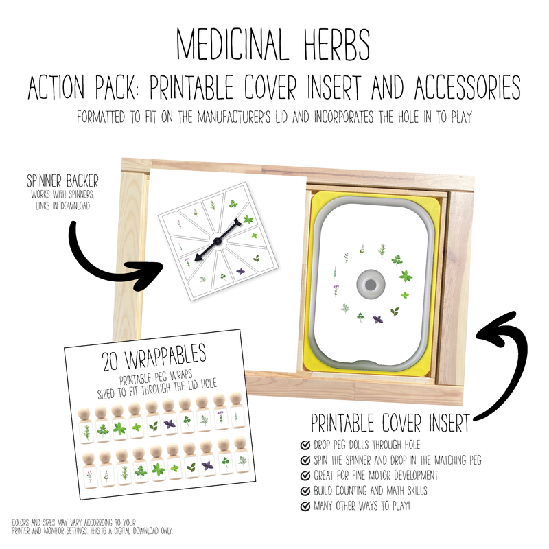 Medicinal Herbs Printable Cover Action Pack