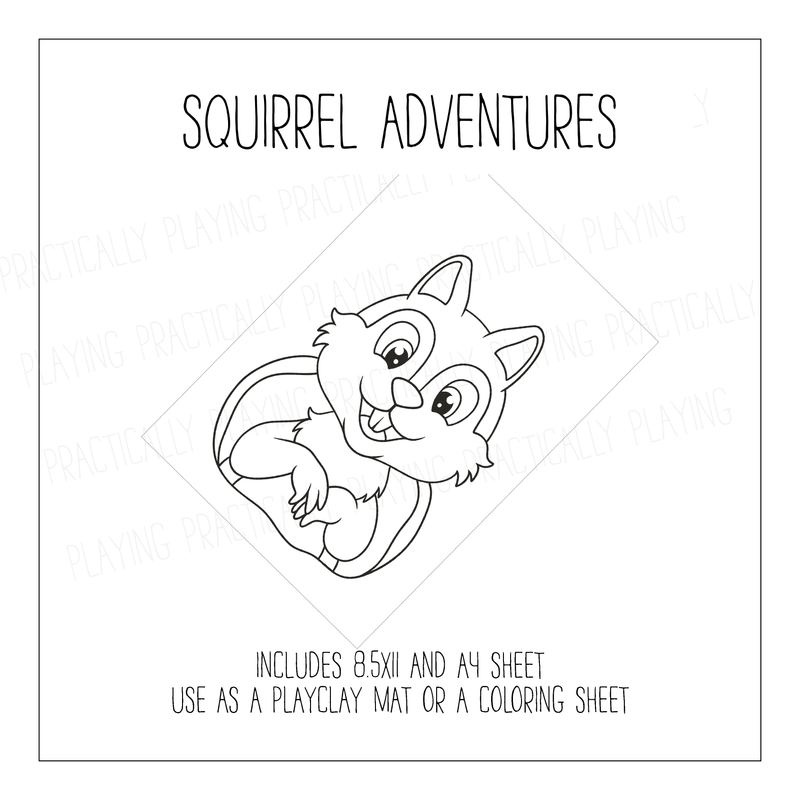 Squirrel Adventures Coloring Sheet
