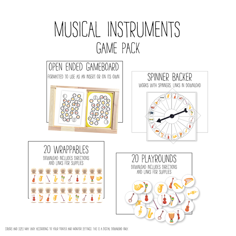 Musical Instruments Game Pack