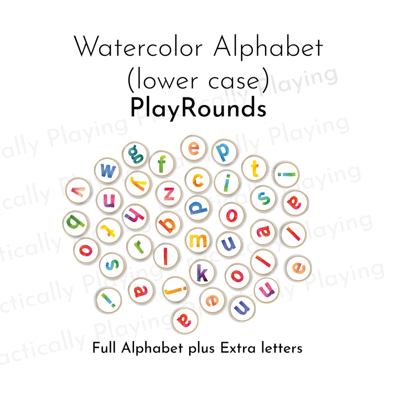 Watercolor Lowercase Alphabet 1 Slot Action Pack