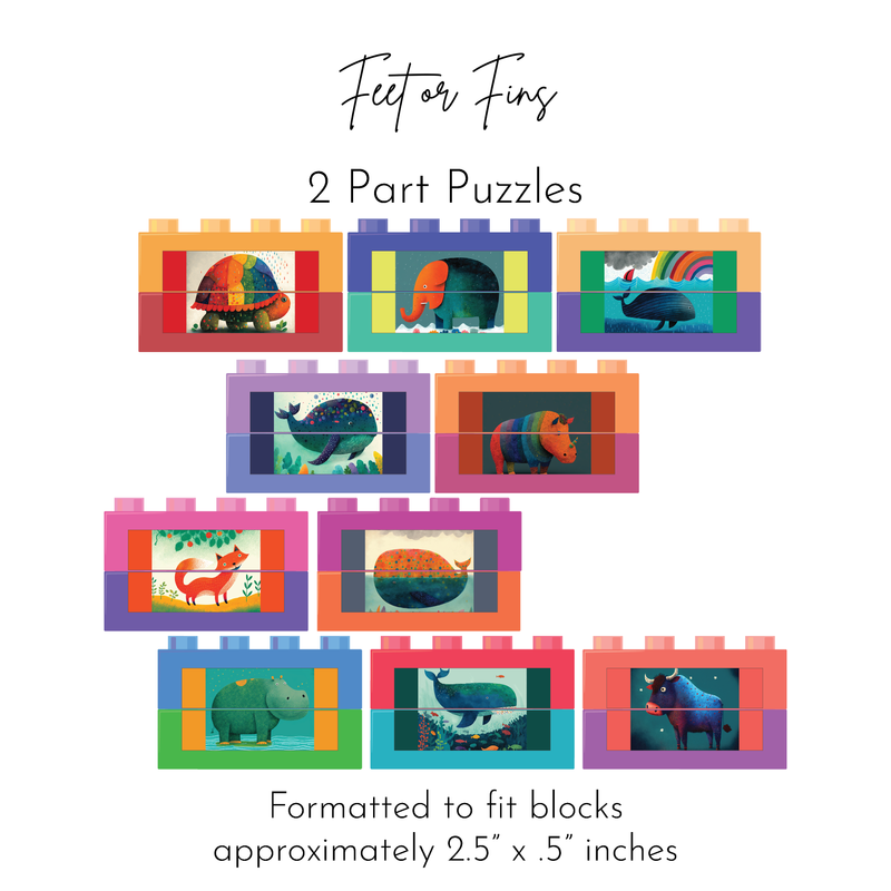 Feet or Fins Two Part Puzzle Pack