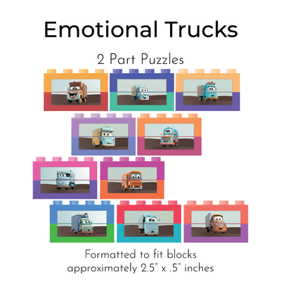 Emotional Trucks Complete Play Pack Cricut Print and Cut