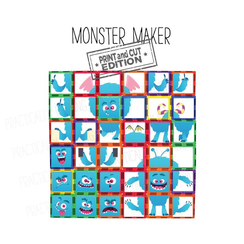 Monster Maker Constructable- Cricut Print and Cut Compatible