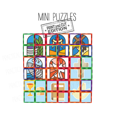 Mini VBS Puzzles Constructable- Cricut Print and Cut Compatible
