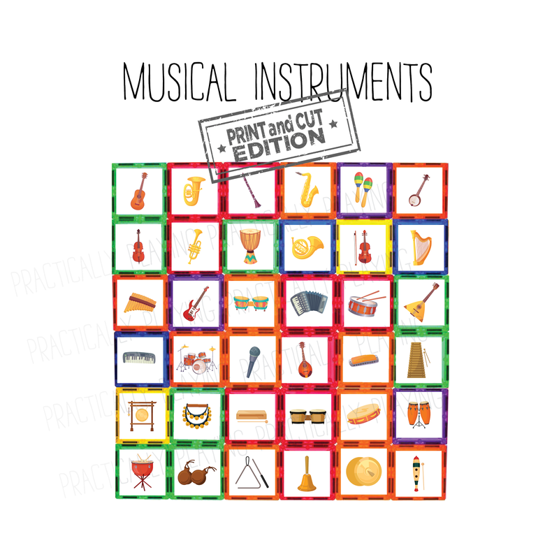 Musical Instruments Constructable- Cricut Print and Cut Compatible