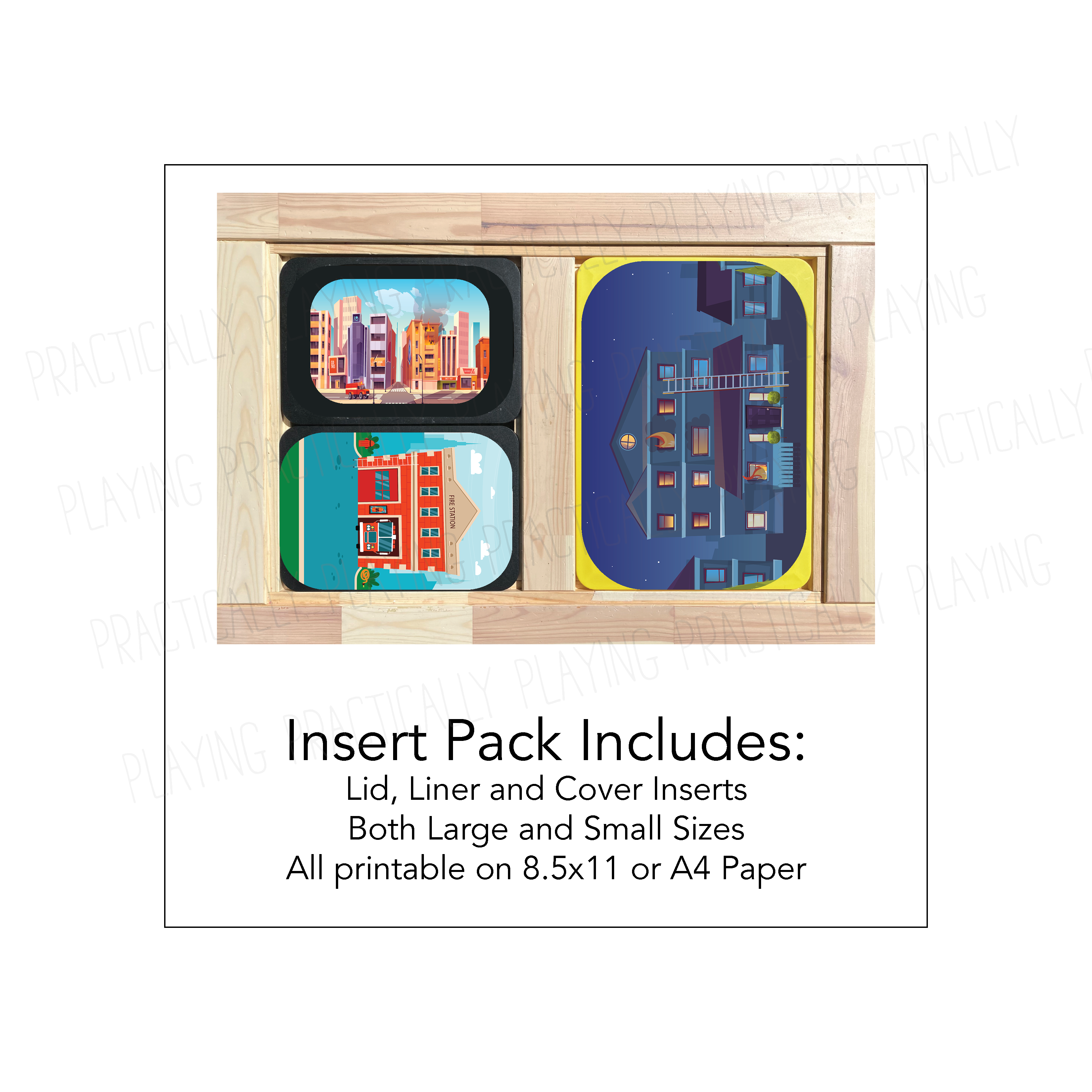 Fire Fighting Printable Inserts and PlayBoards – Practically Playing