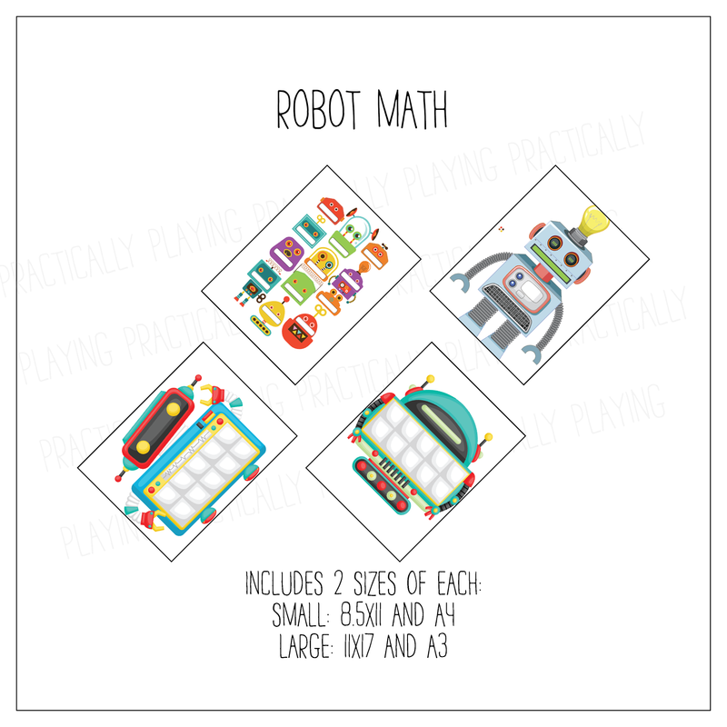 Robot Math Poster Pack