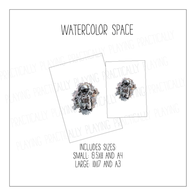 Watercolor Space Poster Pack