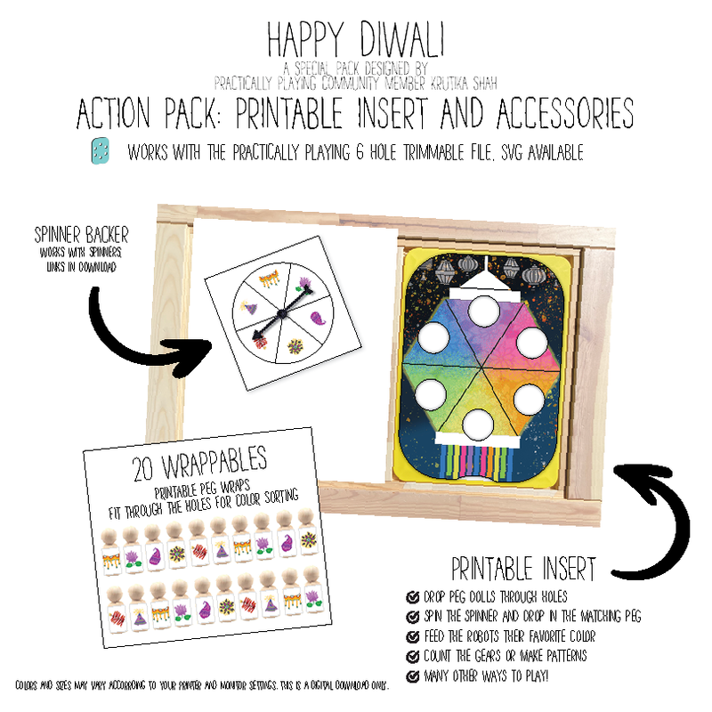 Happy Diwali 6 Hole Action Pack