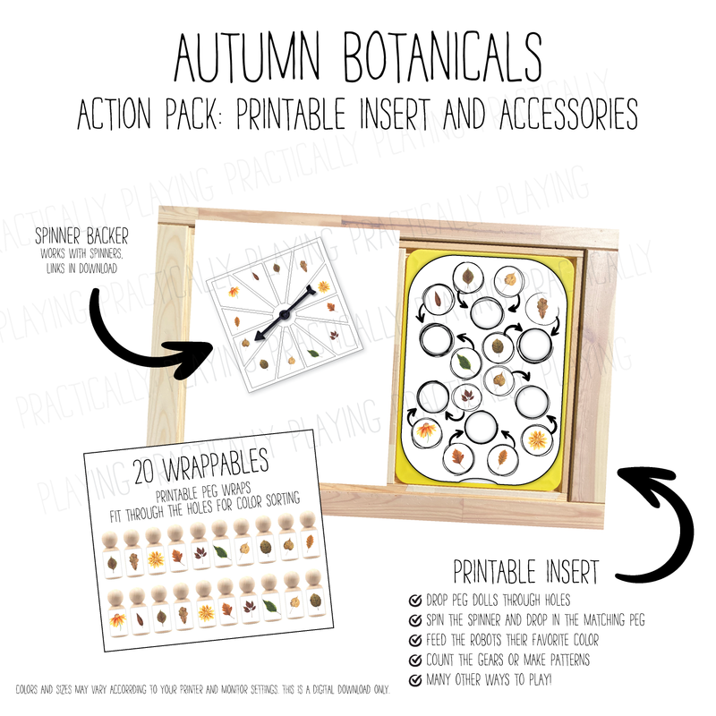 Autumn Botanical 6 Hole Action Pack