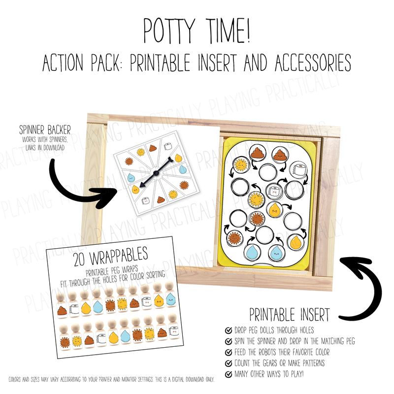 Potty Time 6 Hole Sorting Action Pack