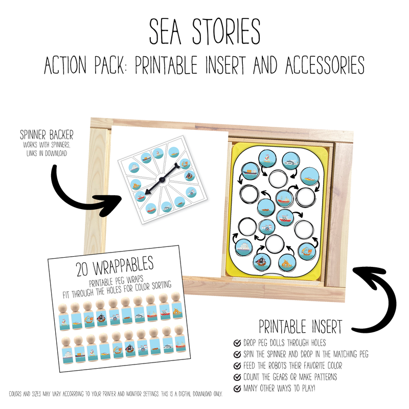 Sea Stories 6 Hole Sorting Action Pack