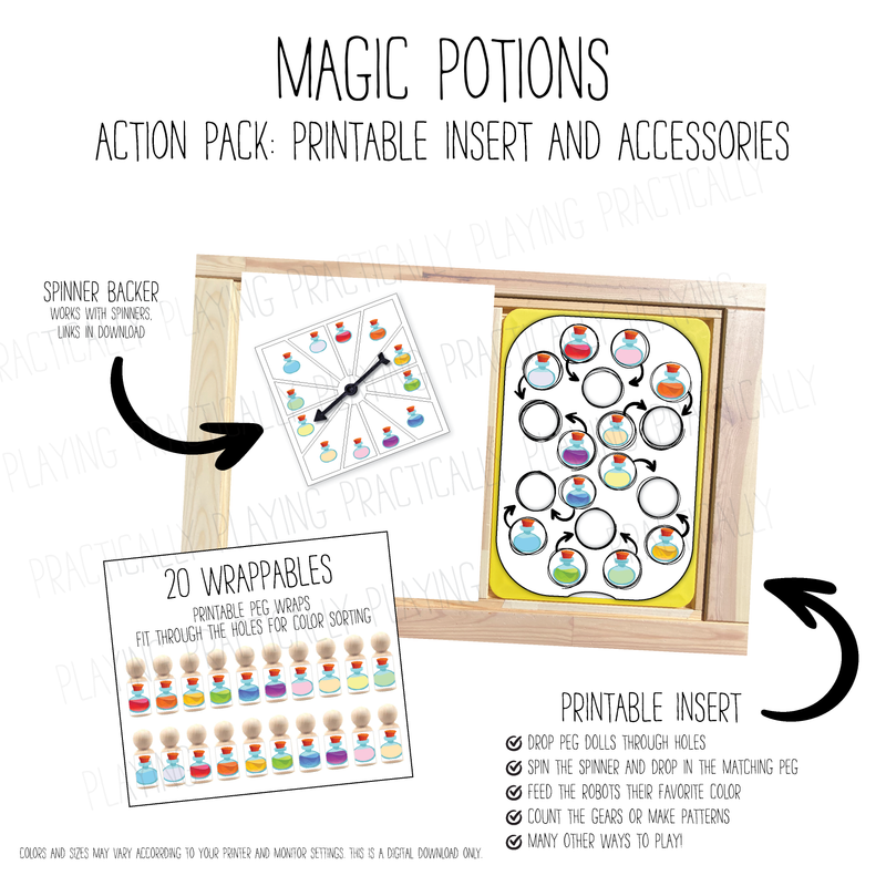 Magic Potion Kitchen 6 Hole Sorting Action Pack
