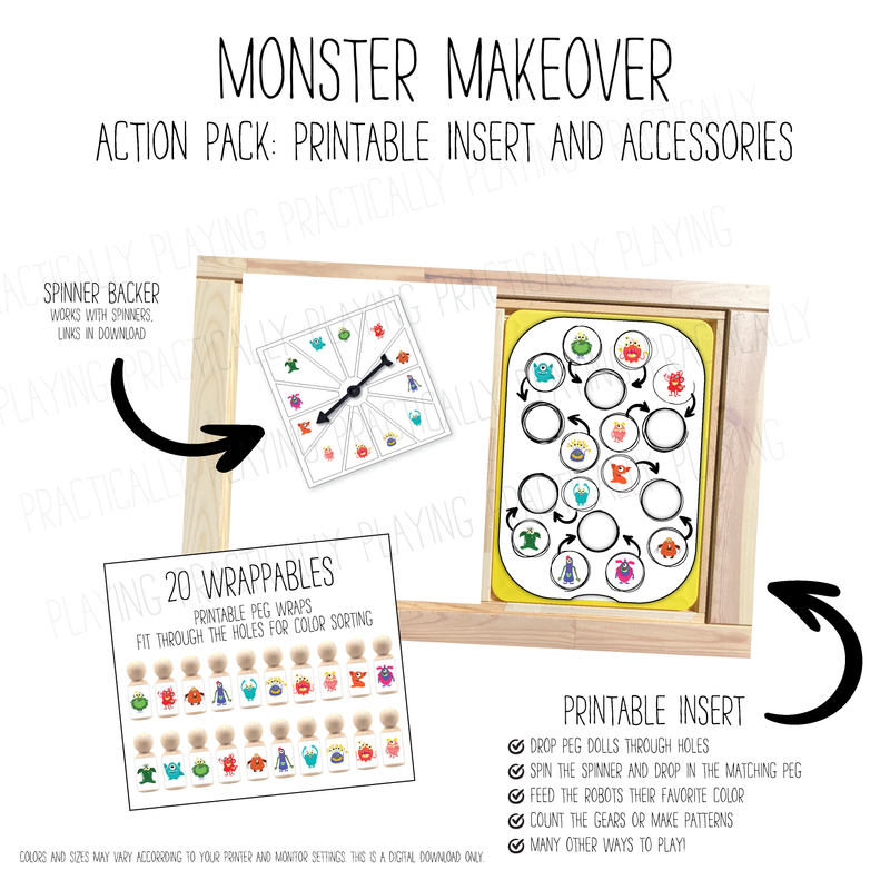 Monster Makeover 6 Hole Action Pack
