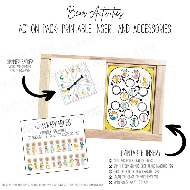 Bear Activities 6 Hole Action Pack
