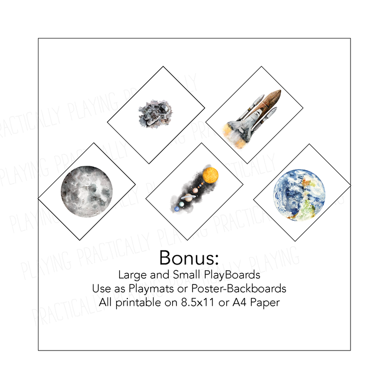 Watercolor Space Inserts, PlayBoards & Posters