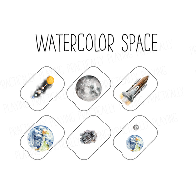 Watercolor Space Inserts, PlayBoards & Posters