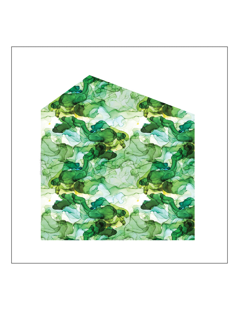 Abstract Green- Dollhouse Printable Wallpaper