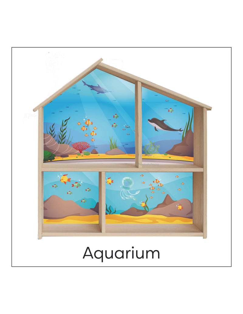 Aquarium Flisat Dollhouse Printable Insert