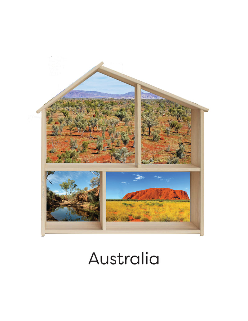 Australia Flisat Dollhouse Printable Insert- World Studies