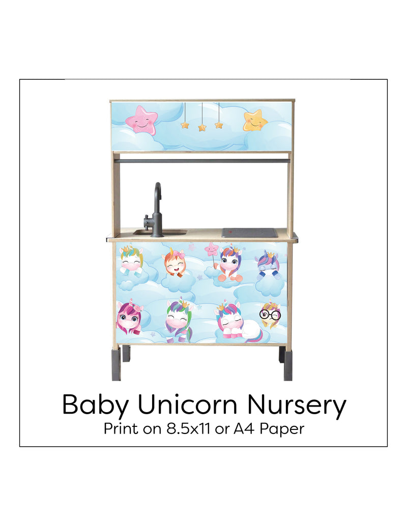 Unicorn Nursery Kitchen Insert