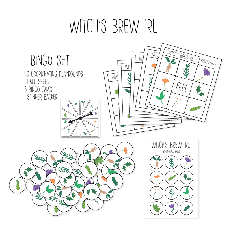 Witches Brew IRL Bingo Game Pack