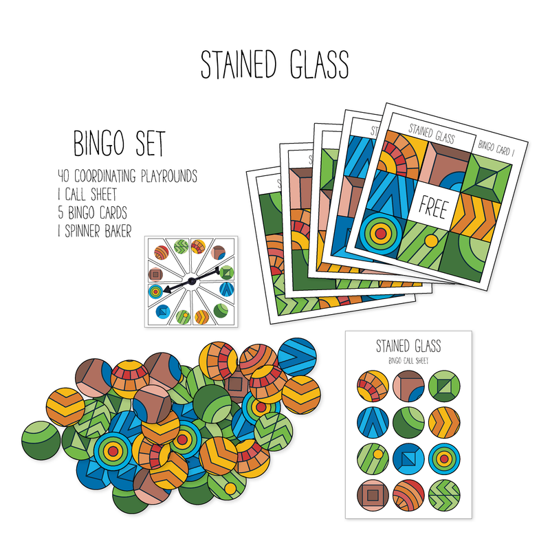 Stained Glass Bingo Game Pack